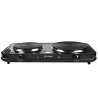 Placa de fogão dupla preta 1000/1500W - plaque de cuisson a preço grossista
