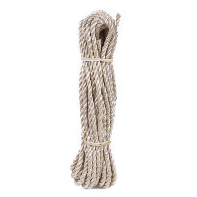 10 m beige polypropyleen touw, gevouwen - touw tegen groothandelsprijzen