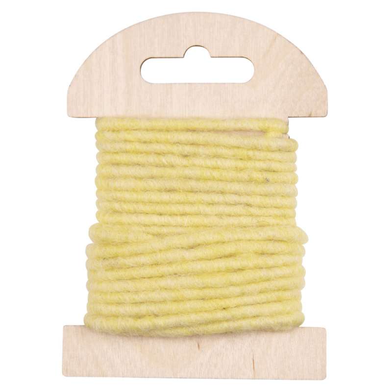 Cordão de lã e juta, 3,5 m, amarelo claro a preço grossista - corda a preço grossista