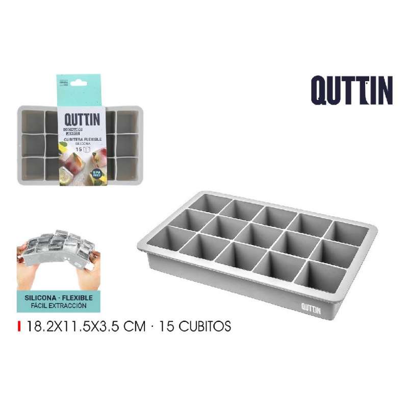 bac à glaçons flexible en silicone 15cubito quttin - bac à glaçons à prix de gros