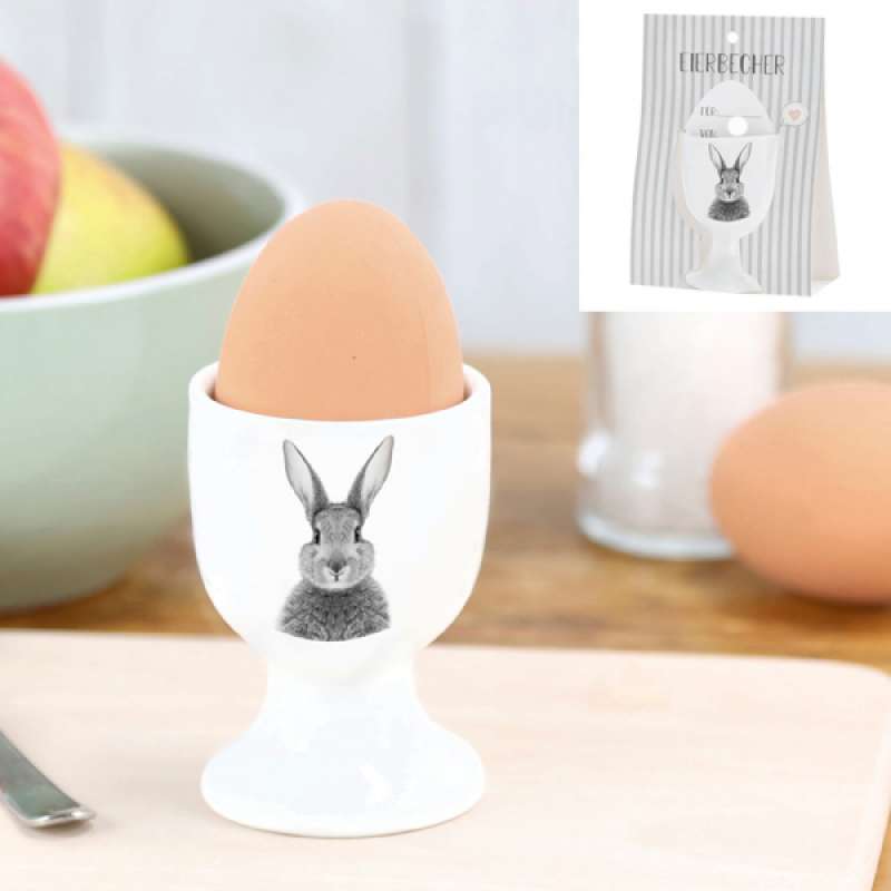 Coquetier en porcelaine lapin suspendu - Huevo cocido a precios de mayorista