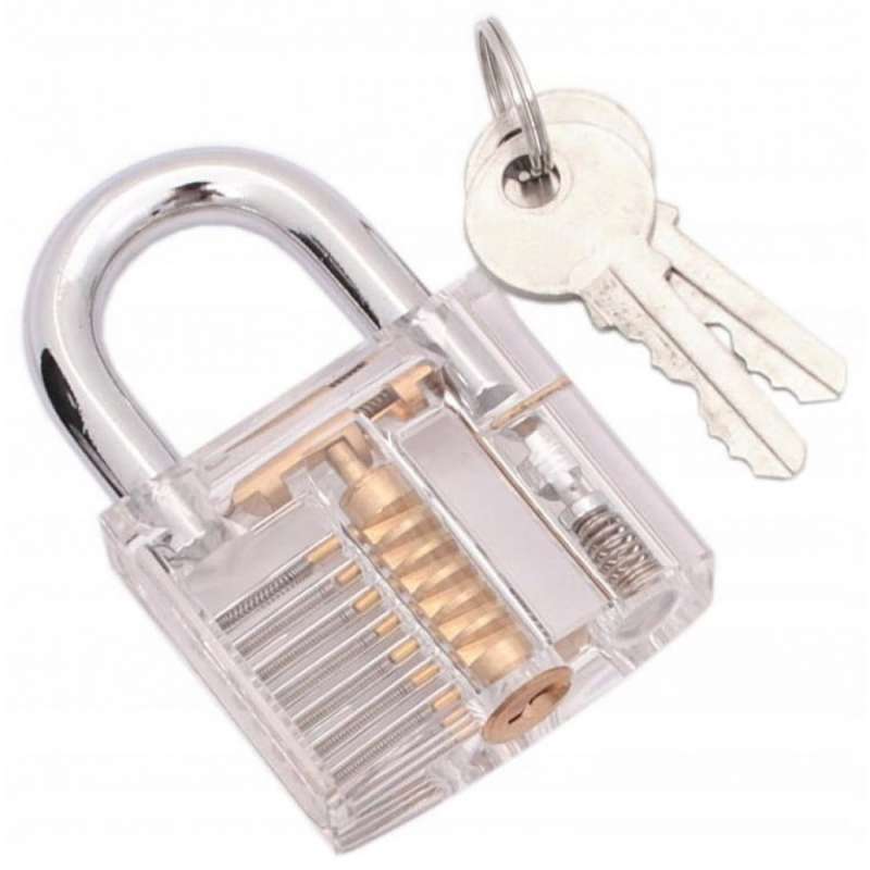 Cadenas à empiècement transparent 50 mm, anti-effr - Cadenas à prix de gros