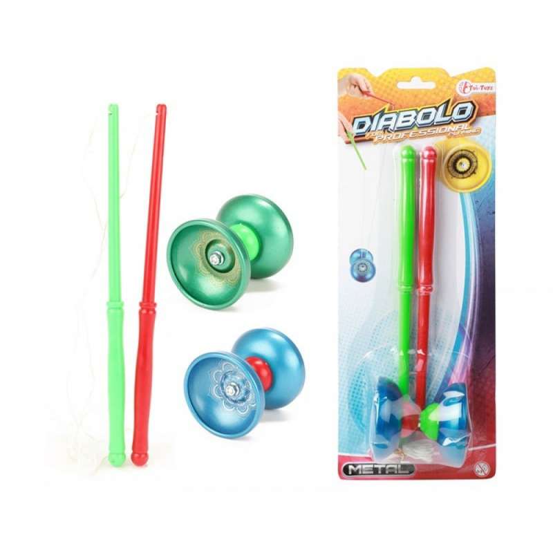 Diabolo métal 3 assortis 11,5x31,5cm à prix de gros - diabolo à prix grossiste