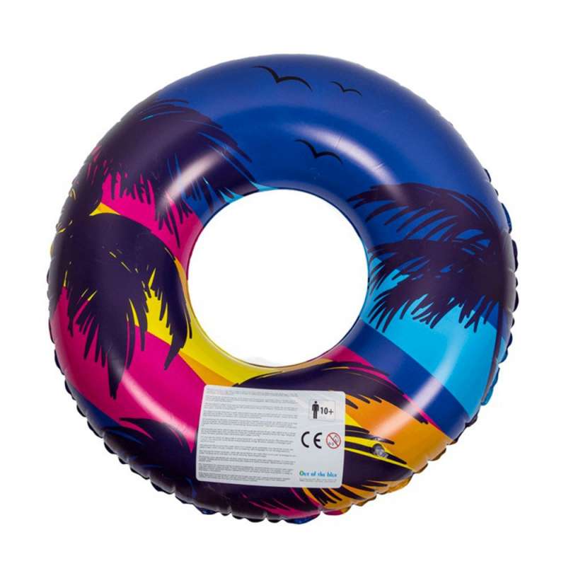 Bouée Gonflable Rétro Design Palmier et Sunset - Bouée à prix grossiste