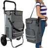 Trolley impermeabile pieghevole grigio 40L - Carrello della spesa a prezzi all'ingrosso