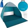 Tienda de playa azul y blanca con mosquitera - tenda de playa a precios de mayorista