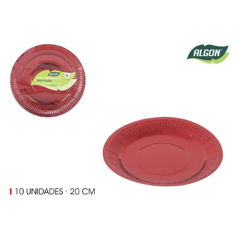 Rode wegwerpborden van papier - kartonnen bord tegen groothandelsprijzen