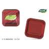 lot de 10 assiette carré carton rouge 23cm a - assiette en carton à prix de gros