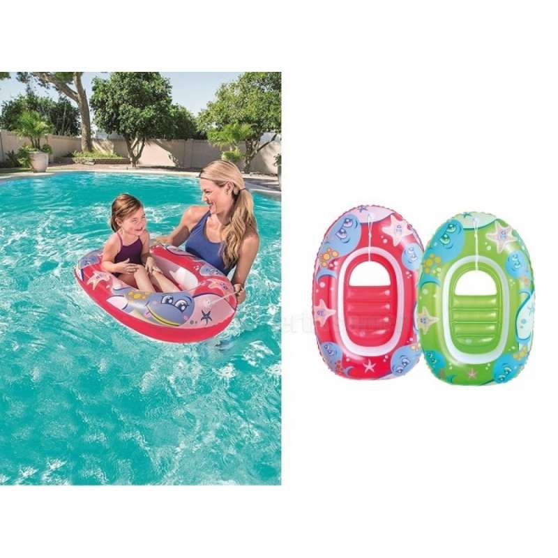 Blauwe opblaasbare rubberboot met maritieme motieven - Matras en opblaasboot tegen groothandelsprijzen