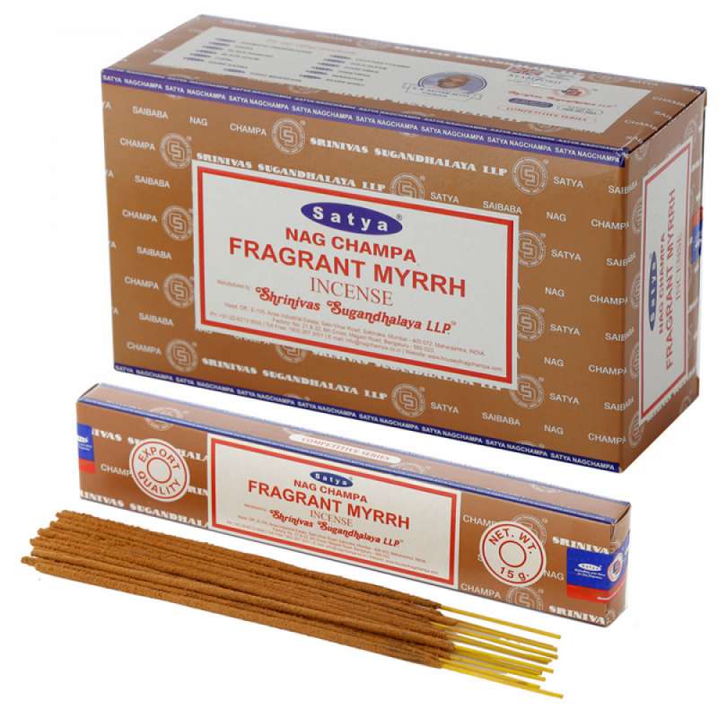 Bâtons d'encens Satya Nag Champa Myrrh Fragra - Encens à prix de gros