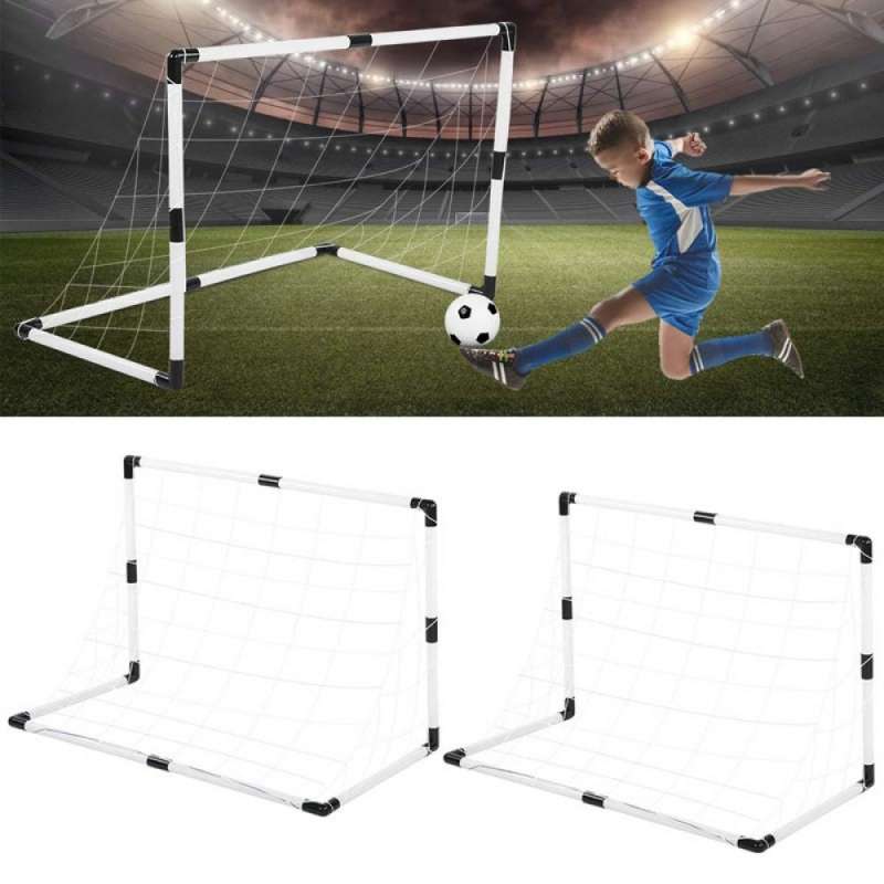 Set da calcio bianco e nero con pompa - cage da calcio a prezzi all'ingrosso