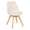 chaise bouclette baya blanche / nat, blanc - chaise de salle à manger à prix de gros