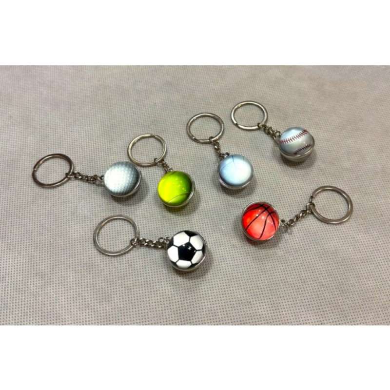 Llaveros de bolas de colores con diseños variados - llavero de fútbol a precios de mayorista