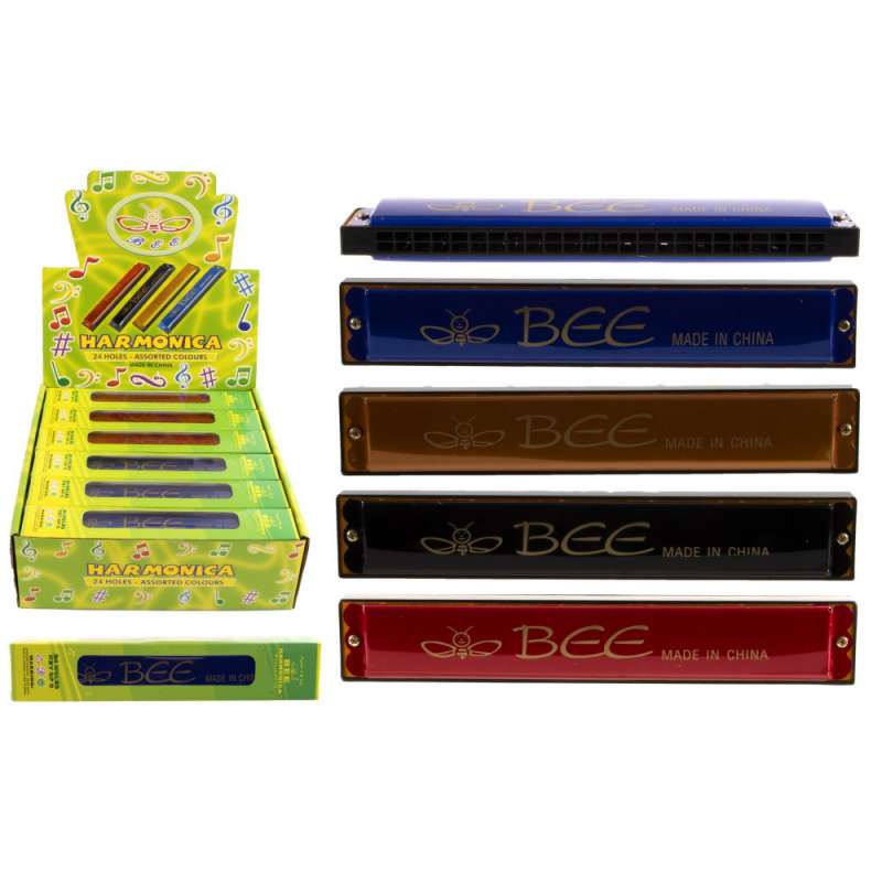 Mundharmonika 4 Farben sortiert aus Metall zu Großhandelspreisen - Harmonikas zu Großhandelspreisen