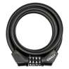 Cable de seguridad combinado negro 1200 mm - Candado de bicicleta a precios de mayorista