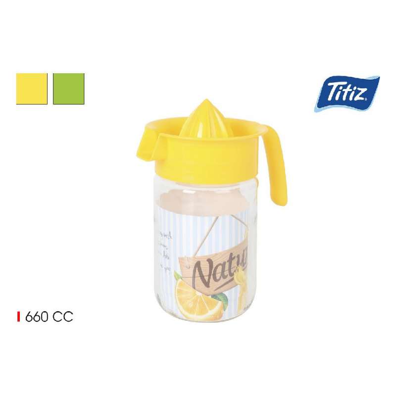 Espremedor de limão em vidro transparente 600ml - Espremedor de citrinos a preço grossista