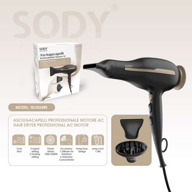 Sèche-cheveux professionnel moteur AC 1800-2200W - Sèche-cheveux à prix de gros