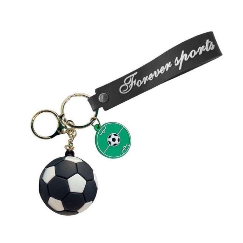 Schlüsselanhänger Kugelanhänger in elegantem Schwarz - Fußball-Schlüsselanhänger zu Großhandelspreisen