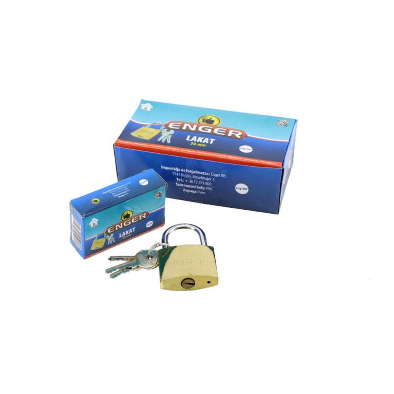 Farvet metalhængelås 50 mm til engrospris - Lås til engrospris