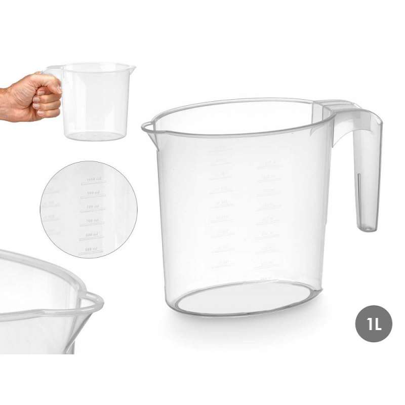 1L doorzichtige plastic maatbeker tegen groothandelsprijzen - maatbeker tegen groothandelsprijzen