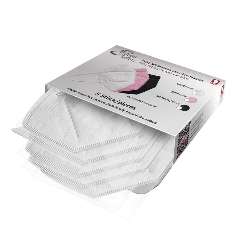 FFP2 masker in wit polypropyleen - 5 stuks - FFP2-masker tegen groothandelsprijzen