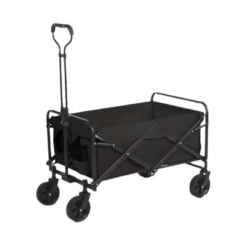 Carro de mano plegable de metal negro a precios de mayorista - Carro de compra a precios de mayorista