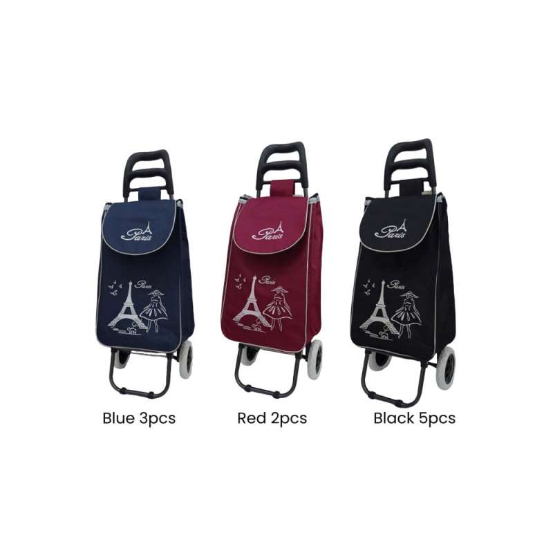Caddie elegante com padrão Tour Eiffel - Carrinho de compras a preço grossista