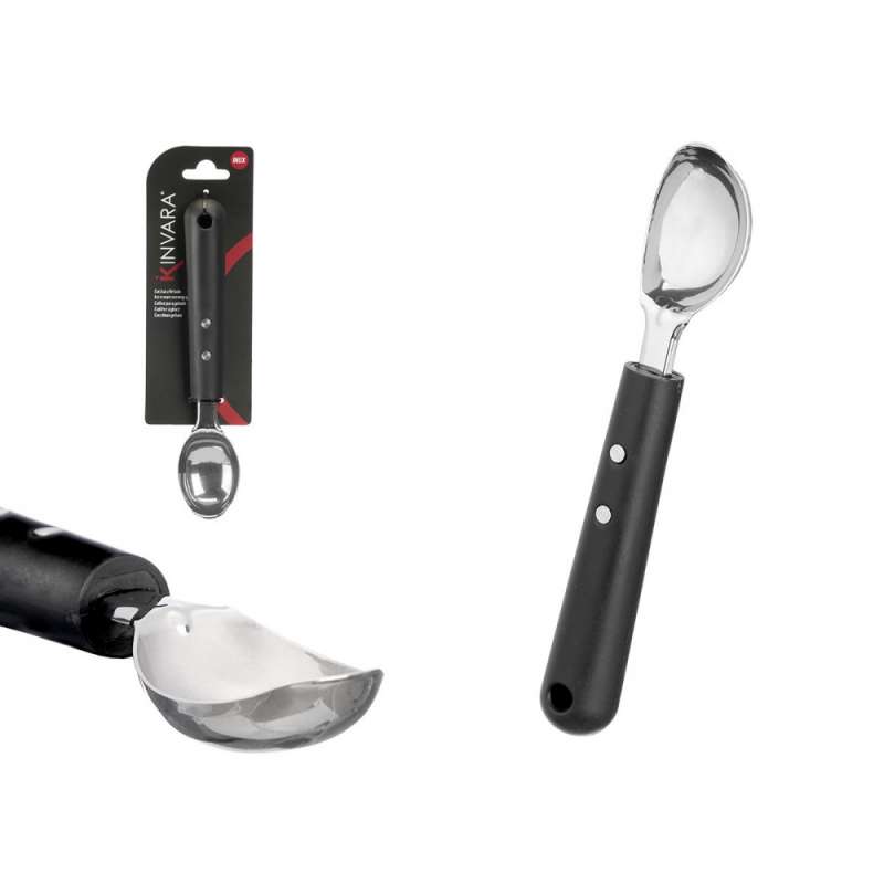 Paletta per gelato in acciaio nero da 21 cm - cucchiaio da gelato a prezzi all'ingrosso