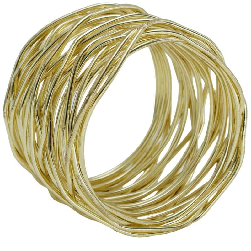 Servilletero dorado, 5 cm, metal a precios de mayorista - Anillo de servilleta a precios de mayorista