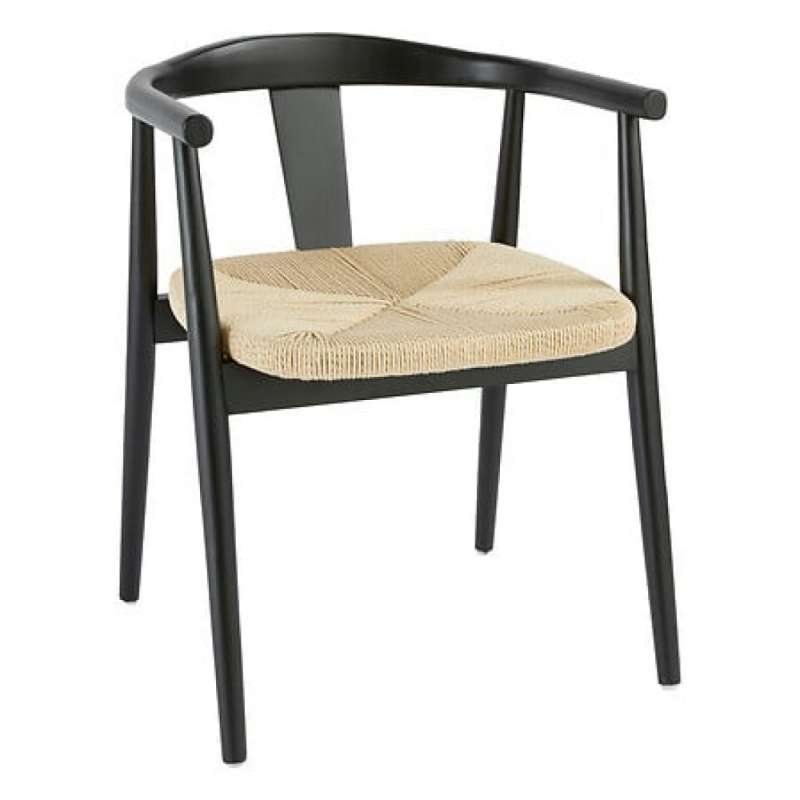 fauteuil diner bois yamato nr, noir - chaise de salle à manger à prix grossiste