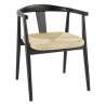 Sillón de comedor de haya 56x56x73cm negro - silla de comedor a precios de mayorista