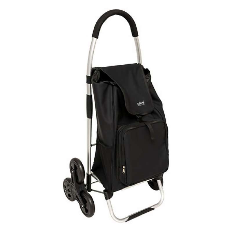 Aluminium-Nutzlastwagen 52x40x100cm schwarz - Einkaufswagen zu Großhandelspreisen