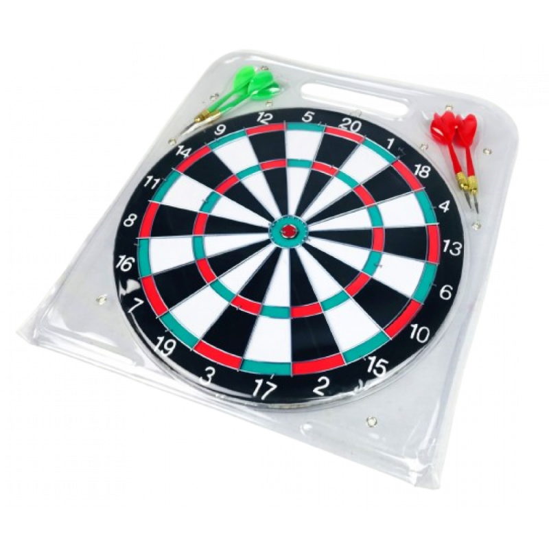 Dartbord van kurk met 12 schijven - Dartset tegen groothandelsprijzen