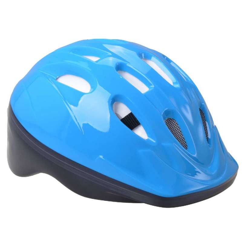 Capacete de bicicleta infantil azul brilhante - capacete de bicicleta a preço grossista