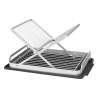 Grijze opvouwbare aluminium afwasrek - afvoerplaat tegen groothandelsprijzen