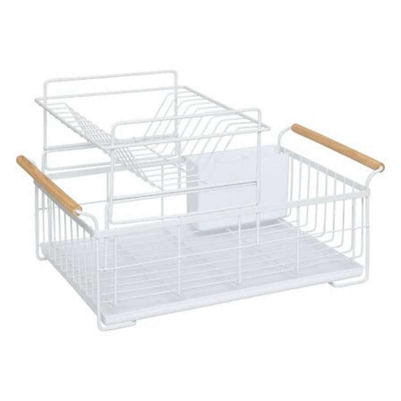 egouttoir 2niv blanc natureo, noir - égouttoir à prix grossiste