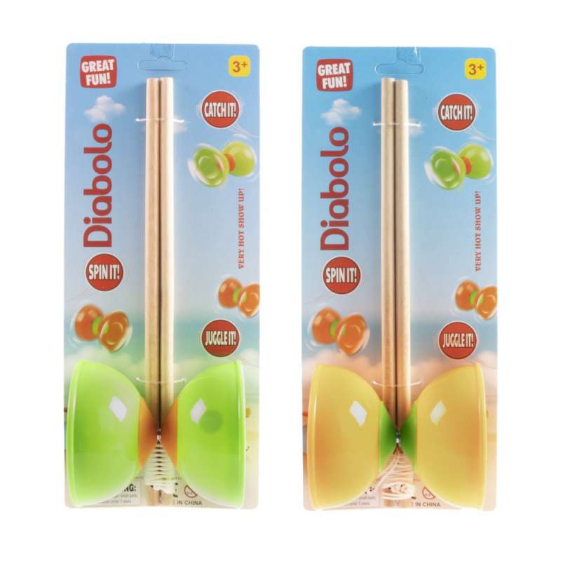 Diabolo i træ 30 cm assorteret - diabolo til engrospris