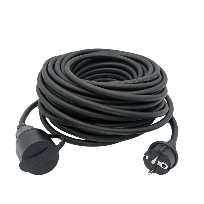 Extensão elétrica exterior 25m PVC branca - rallonge elétrica a preço grossista