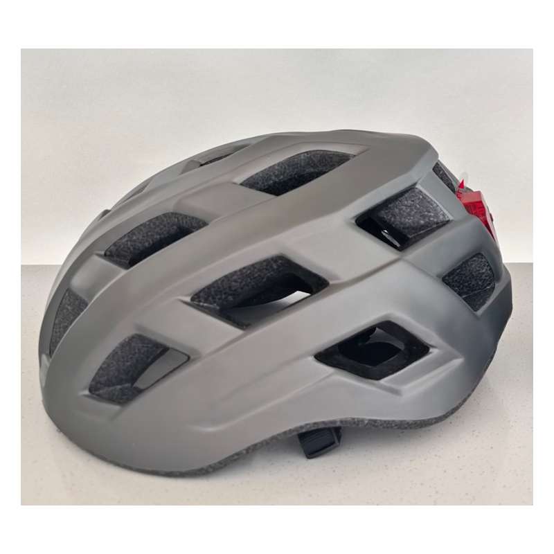 Casque de vélo adulte avec éclairage gris L à prix de gros - casque de vélo à prix grossiste