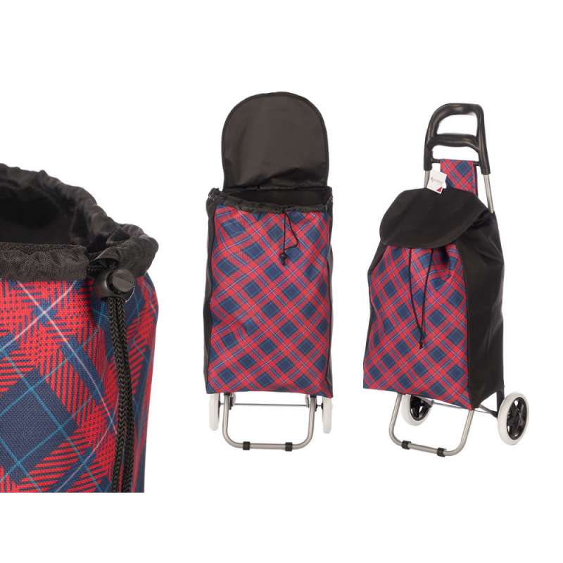 chariot de supermarché 2 roues rhombus rouge - Chariot de course à prix de gros