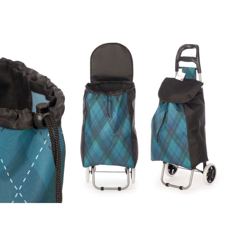 Supermarkedsvogn 33L 2 hjul grøn til engrospris - Indkøbsvogn til engrospris