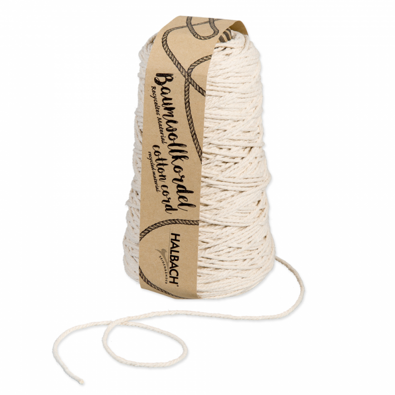 Cordón de algodón crema de 2 mm 150 m - hilo a precios de mayorista