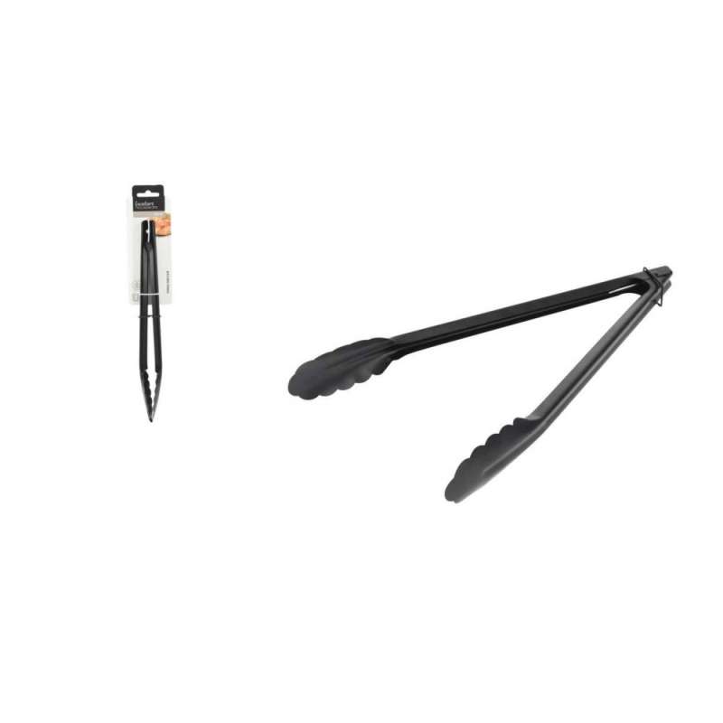 Pinça de comida em metal preto 34 cm - pinça de serviço a preço grossista