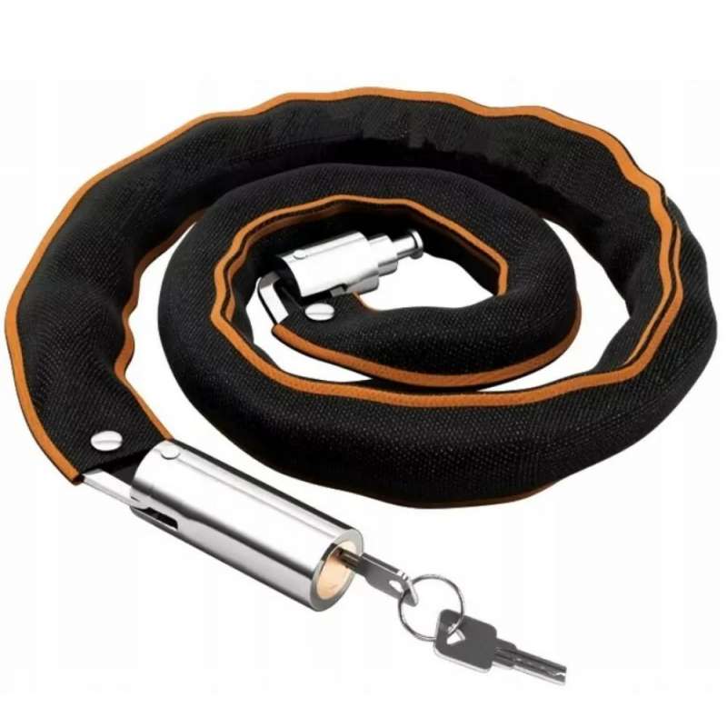 Stærk 80 cm tyverisikringskæde i nylon til engrospris - Cykellås til engrospris