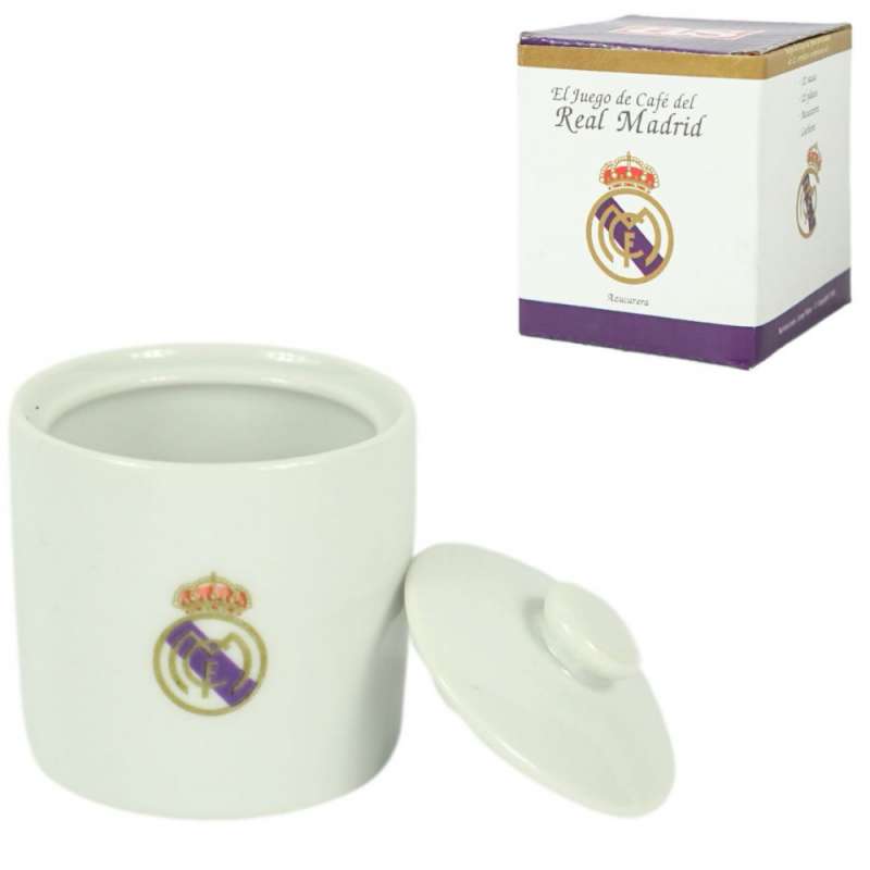 Açucareiro em porcelana com logo Real Madrid a preço grossista - açucareiro a preço grossista