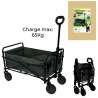chariot pliable 72x46x92cm max 65kg - Chariot de course à prix de gros