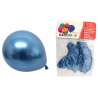 Metaalkleurige blauwe latex ballonnen, 10 stuks - ballon van latex tegen groothandelsprijzen
