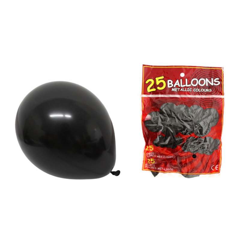 Ballons en latex noir de 10 pouces, lot de 25 - ballon de baudruche à prix de gros