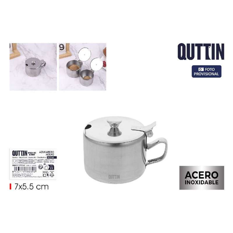 Sucrier en acier Quttin 7x5,5cm - sucrier à prix grossiste