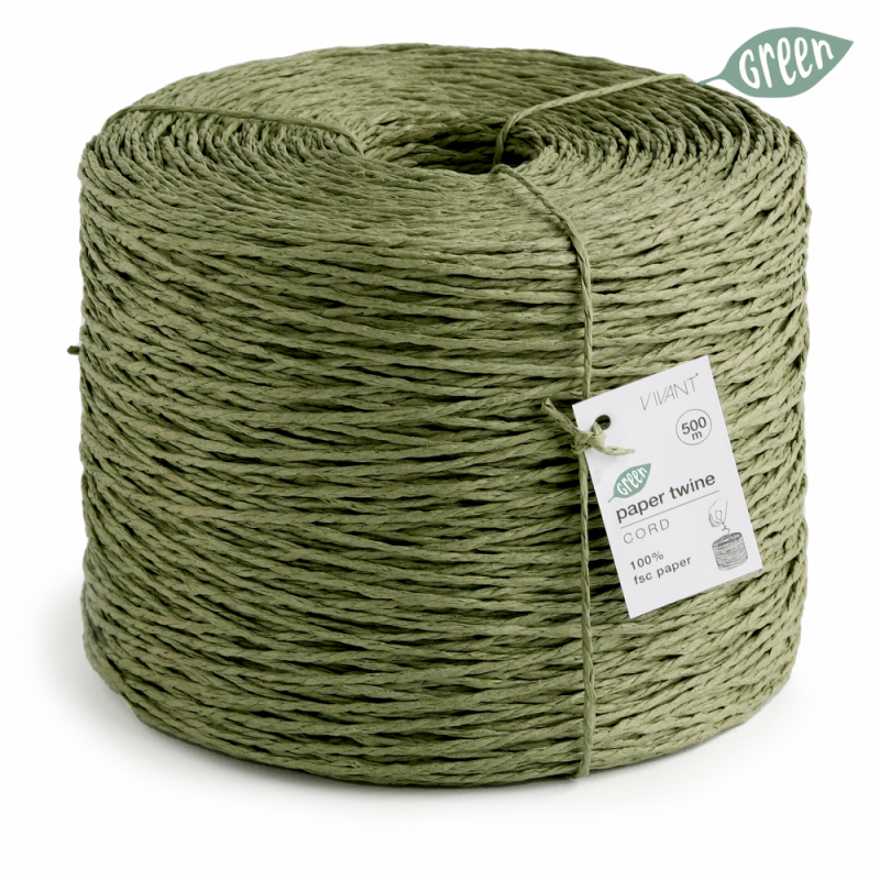 Cordon 1,5 mm 500 m papier vert à prix de gros - ficelle à prix grossiste